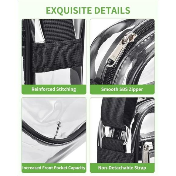 Clear Bag for Stadium Events, Small Clear Purse Suitable for Concert - Picture 4 of 8